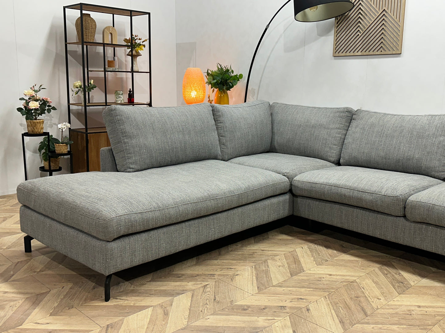 Montèl Licht Grijze U Bank ~ Losse Kussens Met Afneembare Hoezen