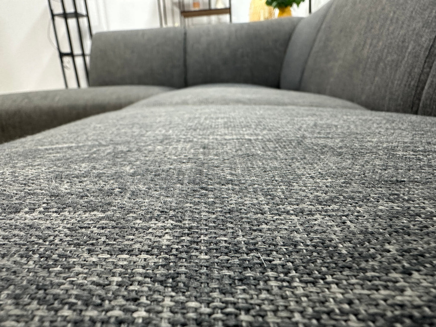 Grijze Hoekbank ~ Vaste Kussens