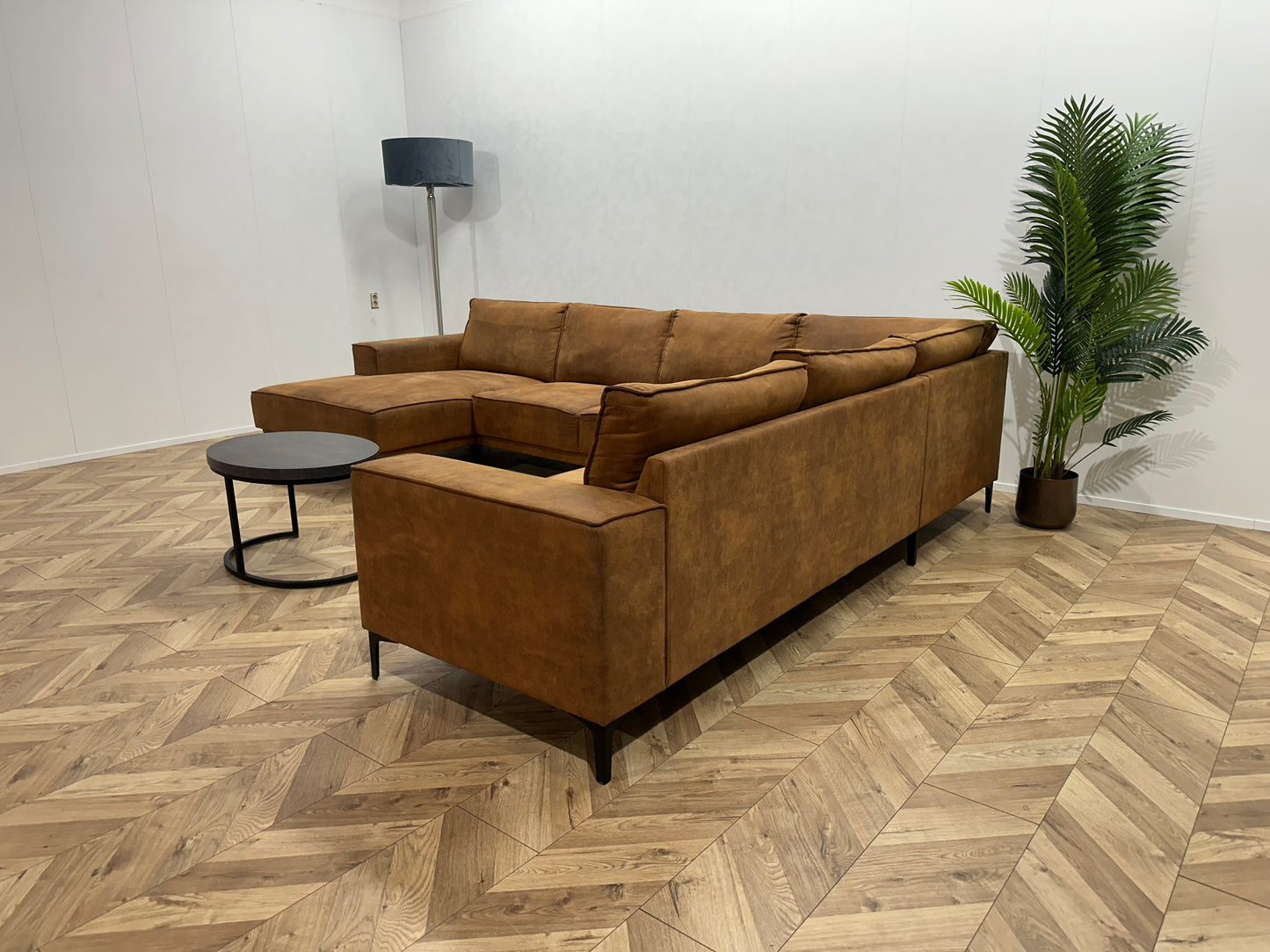 Cognac Bruine U Bank ~ Losse Kussens Met Afneembare Hoezen