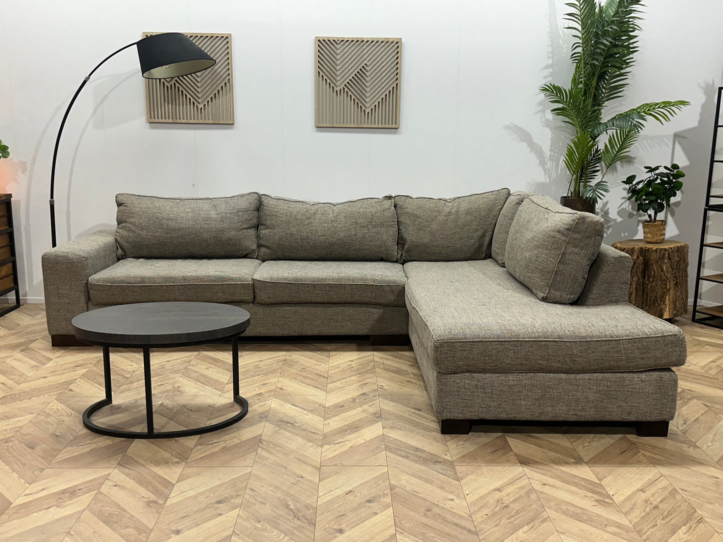 Goossens Grijze Hoekbank ~ Losse Kussens Met Afneembare Hoezen