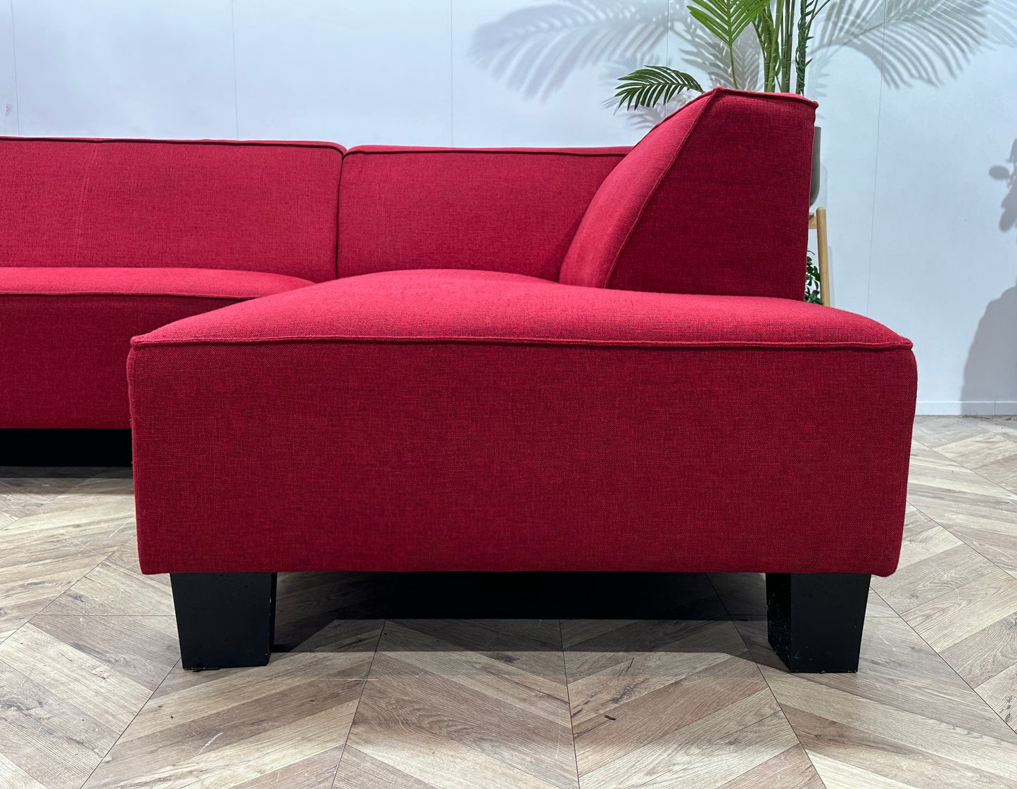 Rode Hoekbank ~ Vaste Kussens