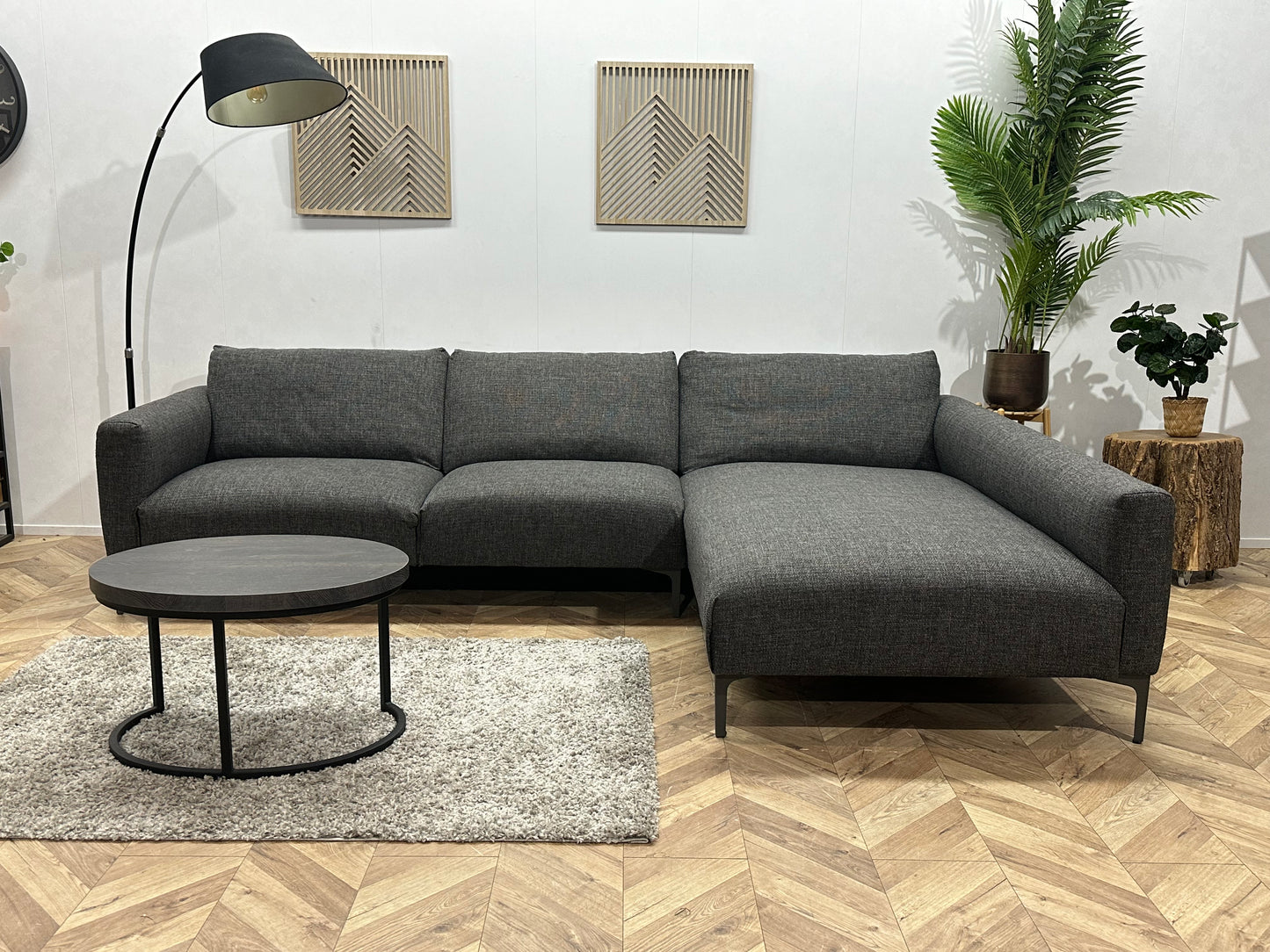 Bert Plantagie Antraciet Design Hoekbank ~ Vaste Kussens