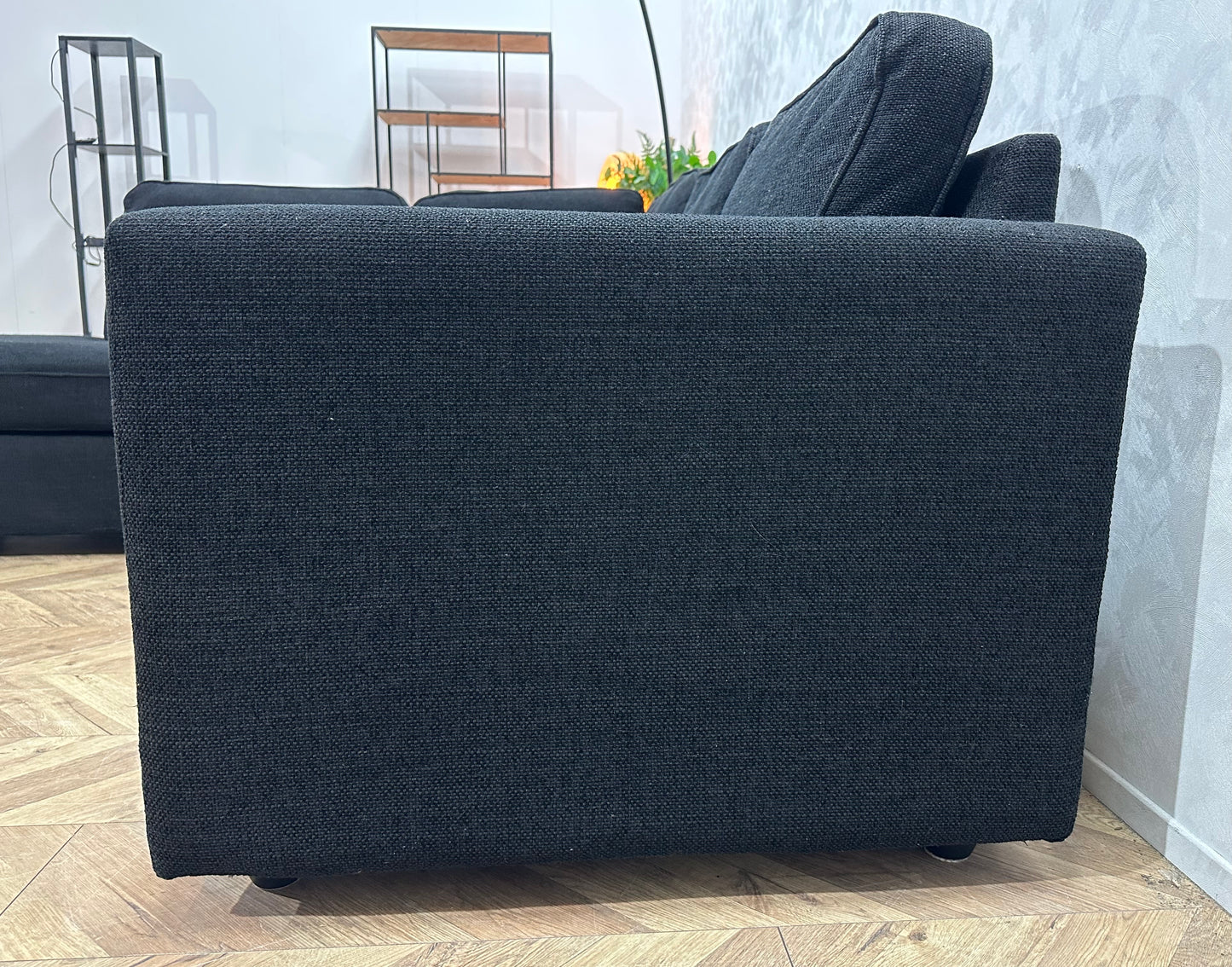 Zwart Hoekbank ~ Losse Kussens Met Afneembare Hoezen