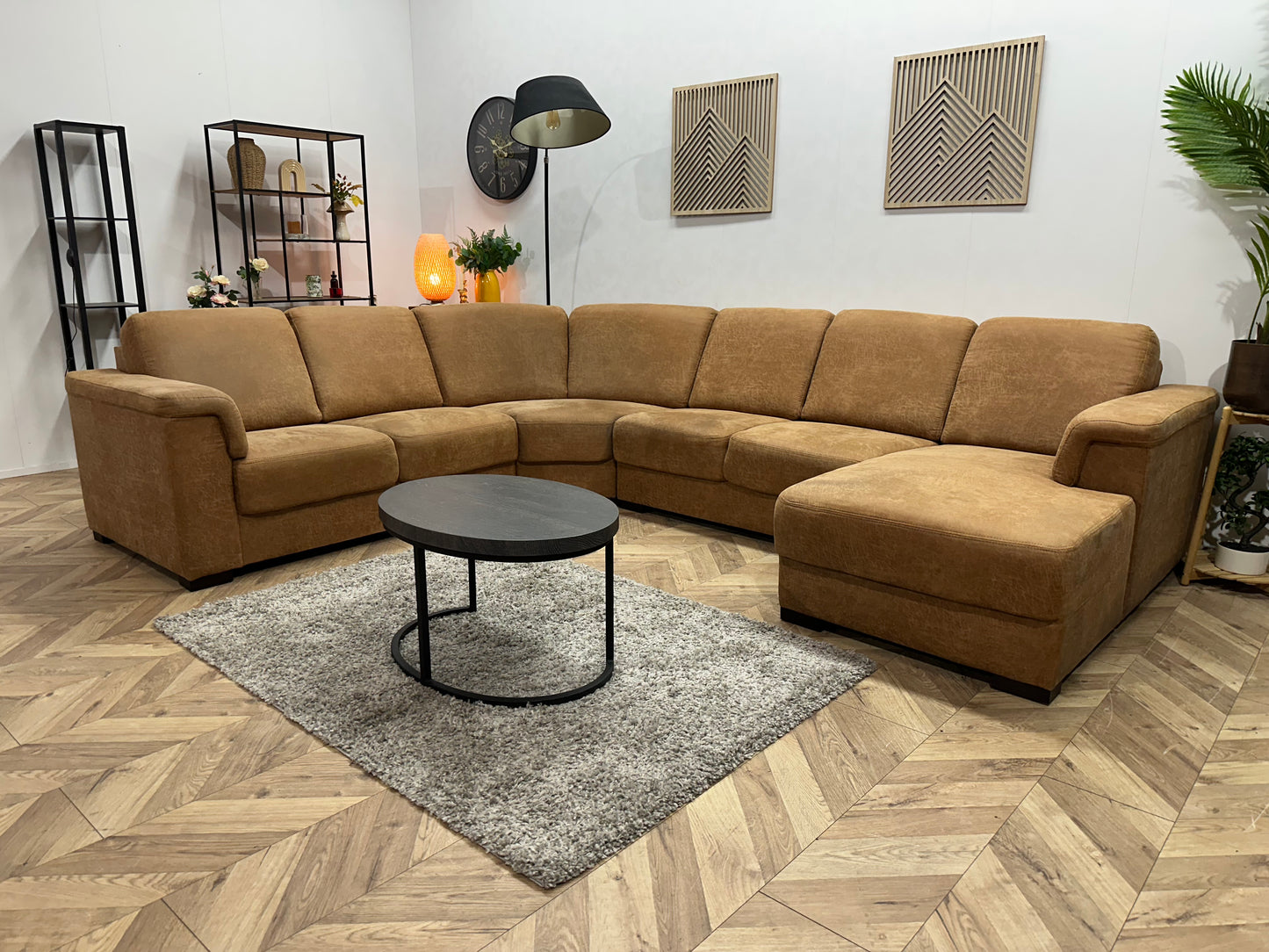 Cognac Bruine Suède Stoffen U Bank ~ Vaste Kussens