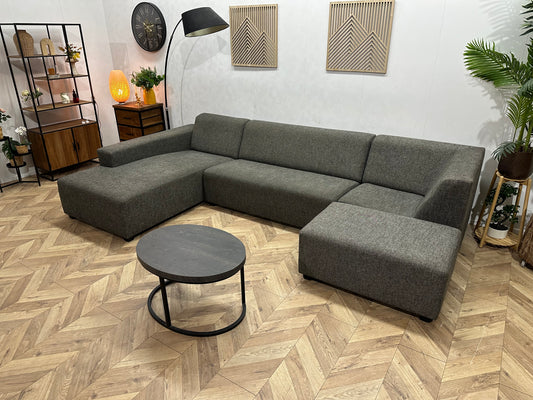 Grijze U Bank ~ Vaste Kussens