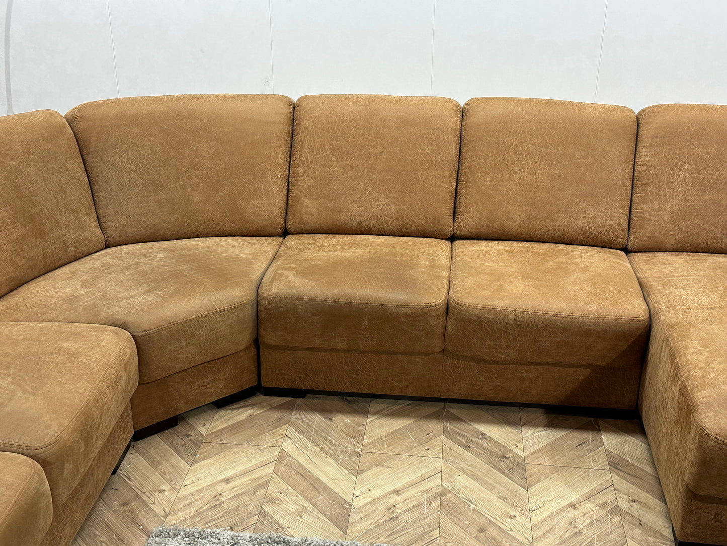 Cognac Bruine Suède Stoffen U Bank ~ Vaste Kussens