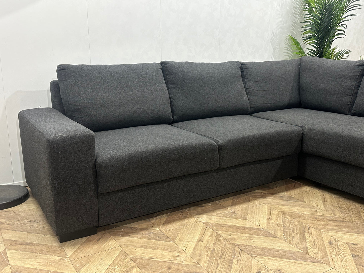 Antraciet Hoekbank ~ Losse Rugkussens Met Afneembare Hoezen