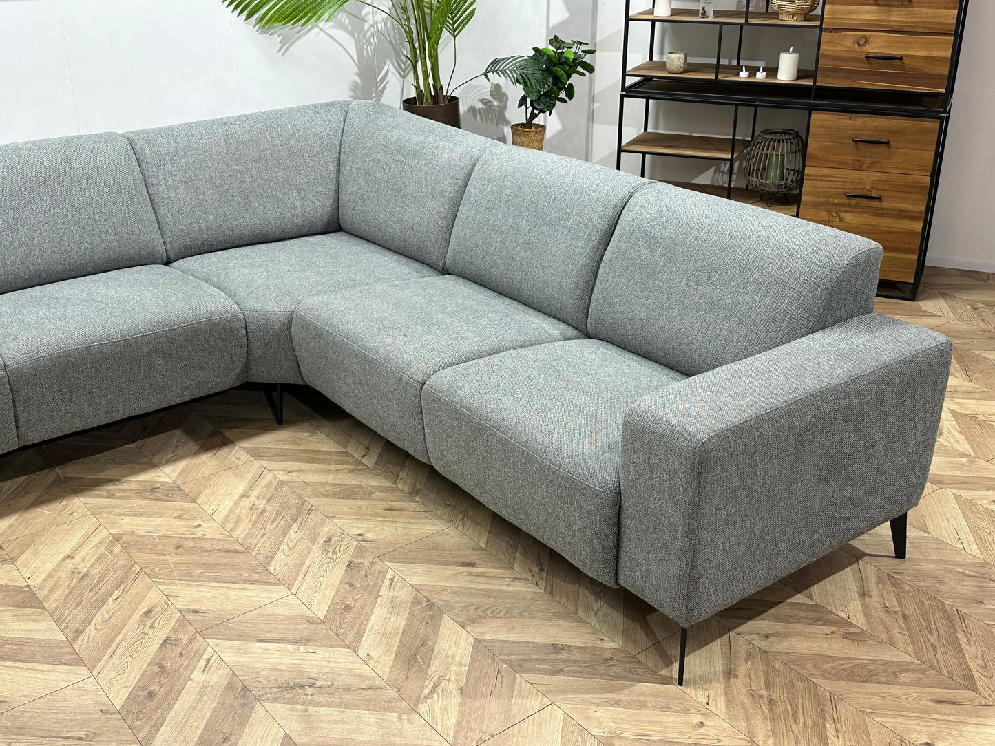 Licht Grijze U Bank ~ Vaste Kussens