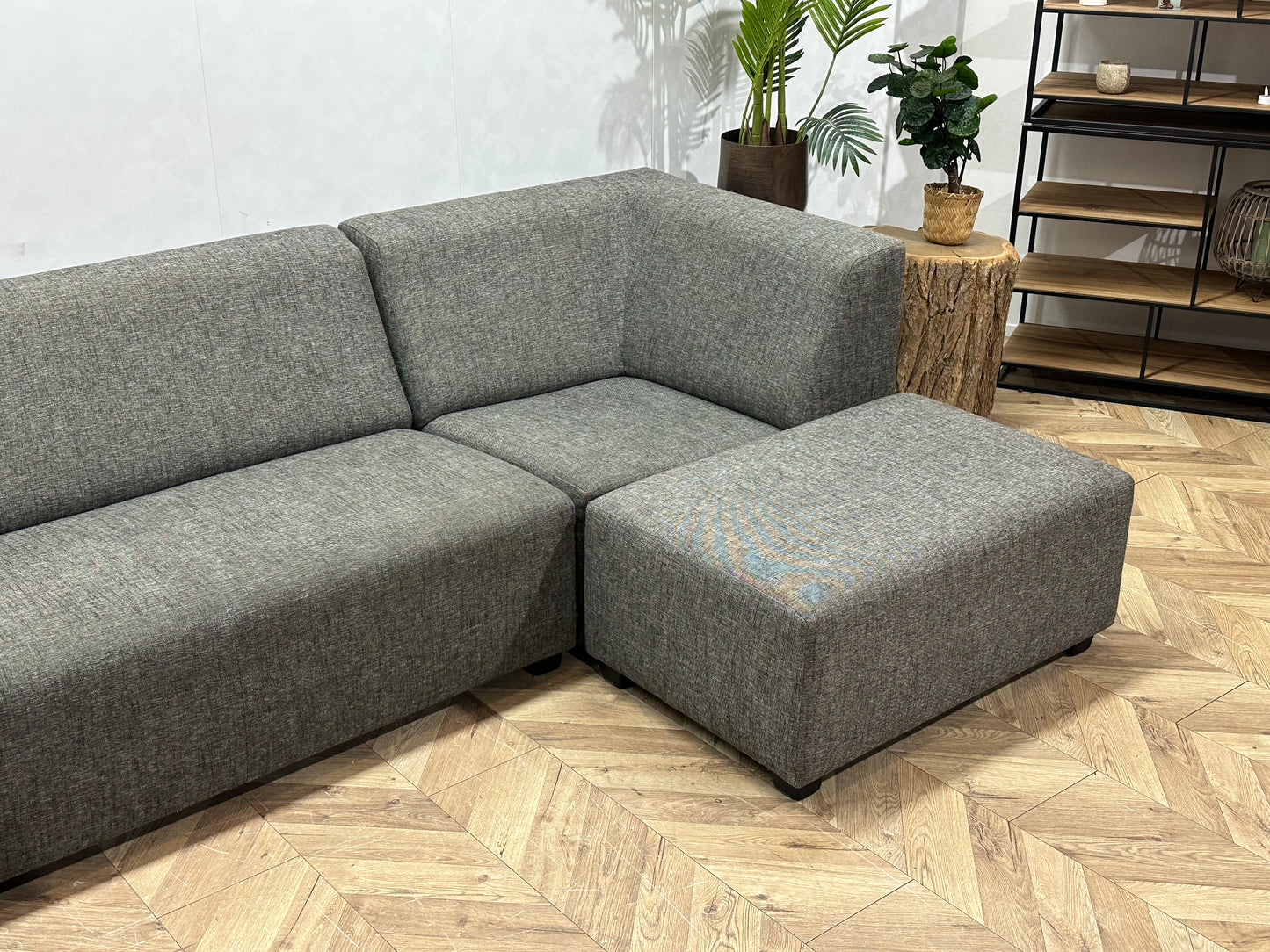 Grijze U Bank ~ Vaste Kussens