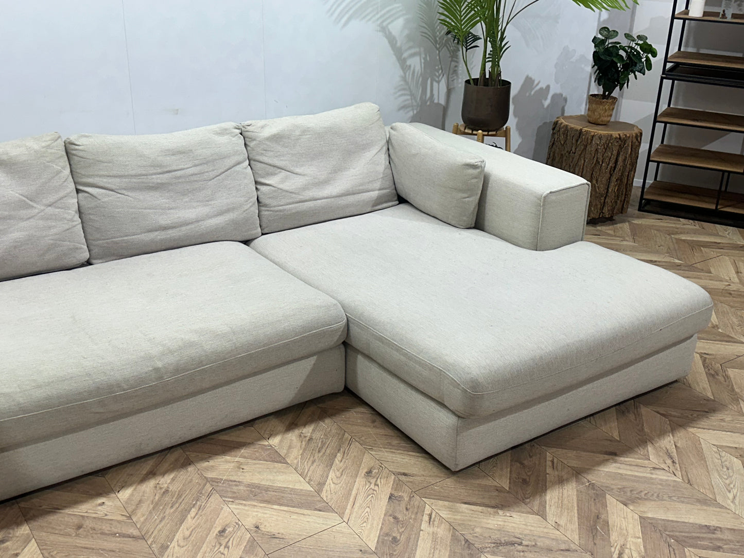 Crème Hoekbank ~ Losse Kussens Met Afneembare Hoezen