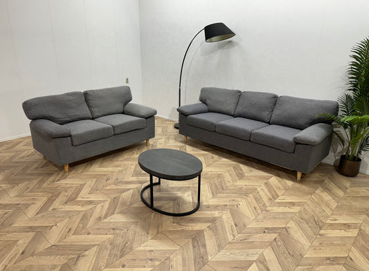 Licht Grijze Banken Set ~ Losse Rugkussens