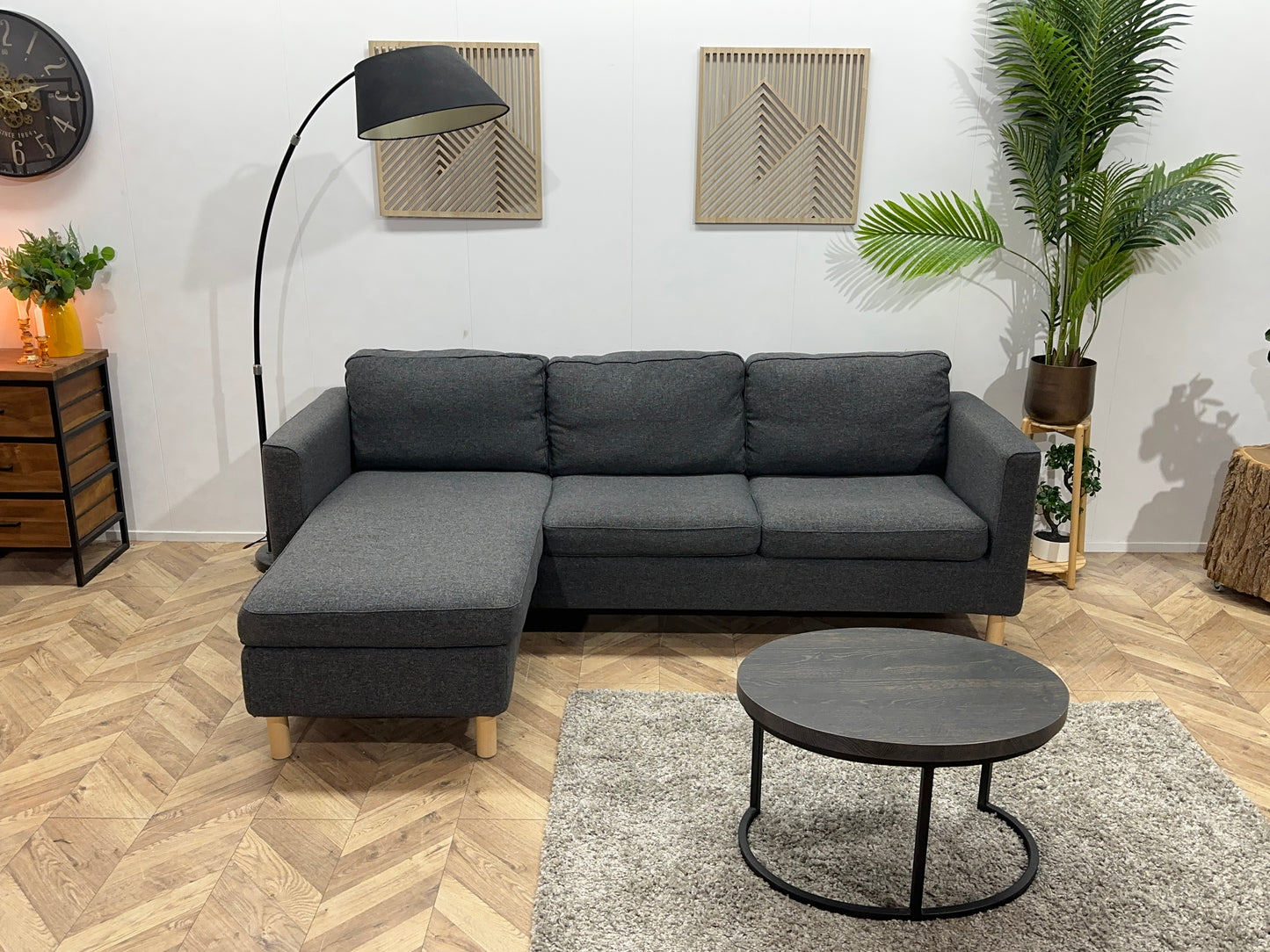Antraciet Hoekbank ~ Meerdere Opstellingen