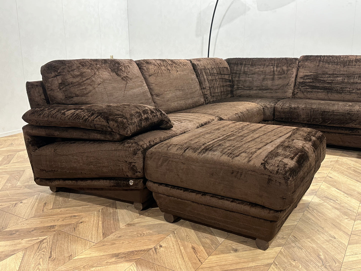 Umix Bruine Velvet U Bank ~ Vaste Kussens