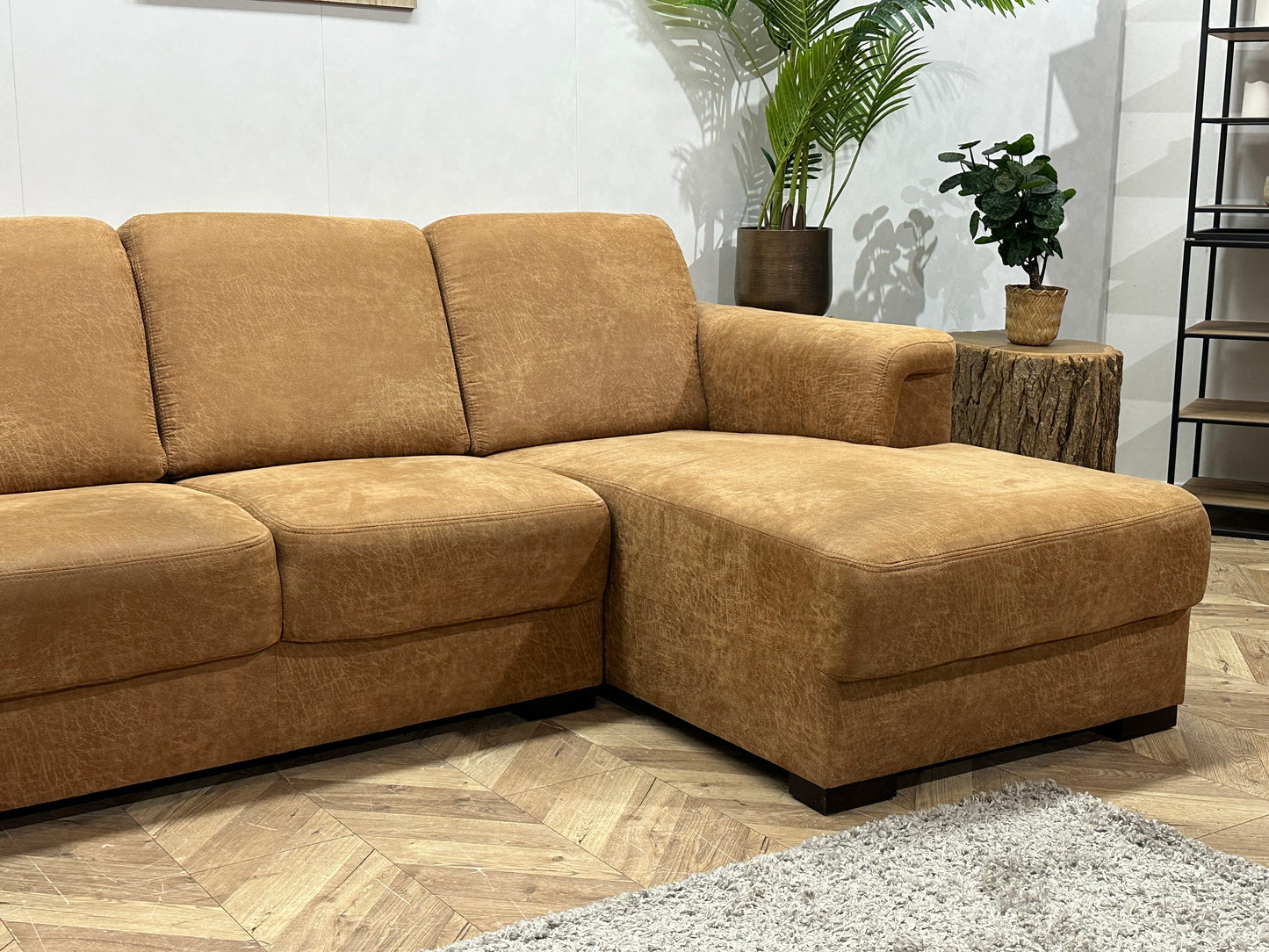 Cognac Bruine Suède Stoffen U Bank ~ Vaste Kussens