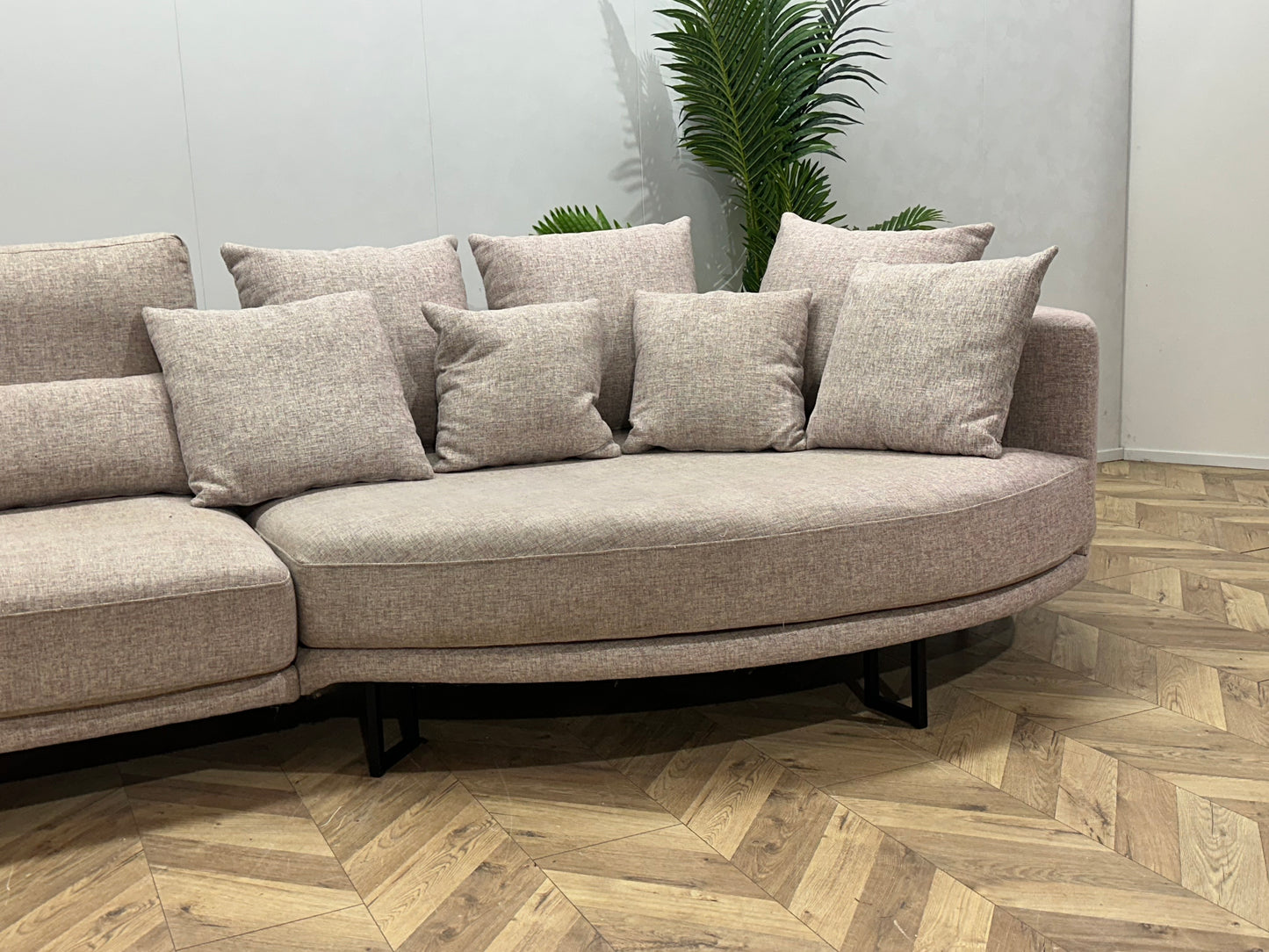Crème Design Hoekbank ~ Losse Kussens Met Afneembare Hoezen