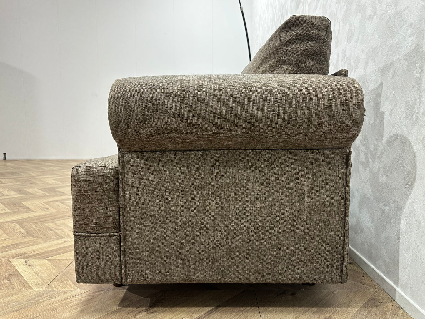 Evdebiz Beige 2.5-Zits Bank Inc Hocker ~ Losse Rugkussens Met Afneembare Hoezen