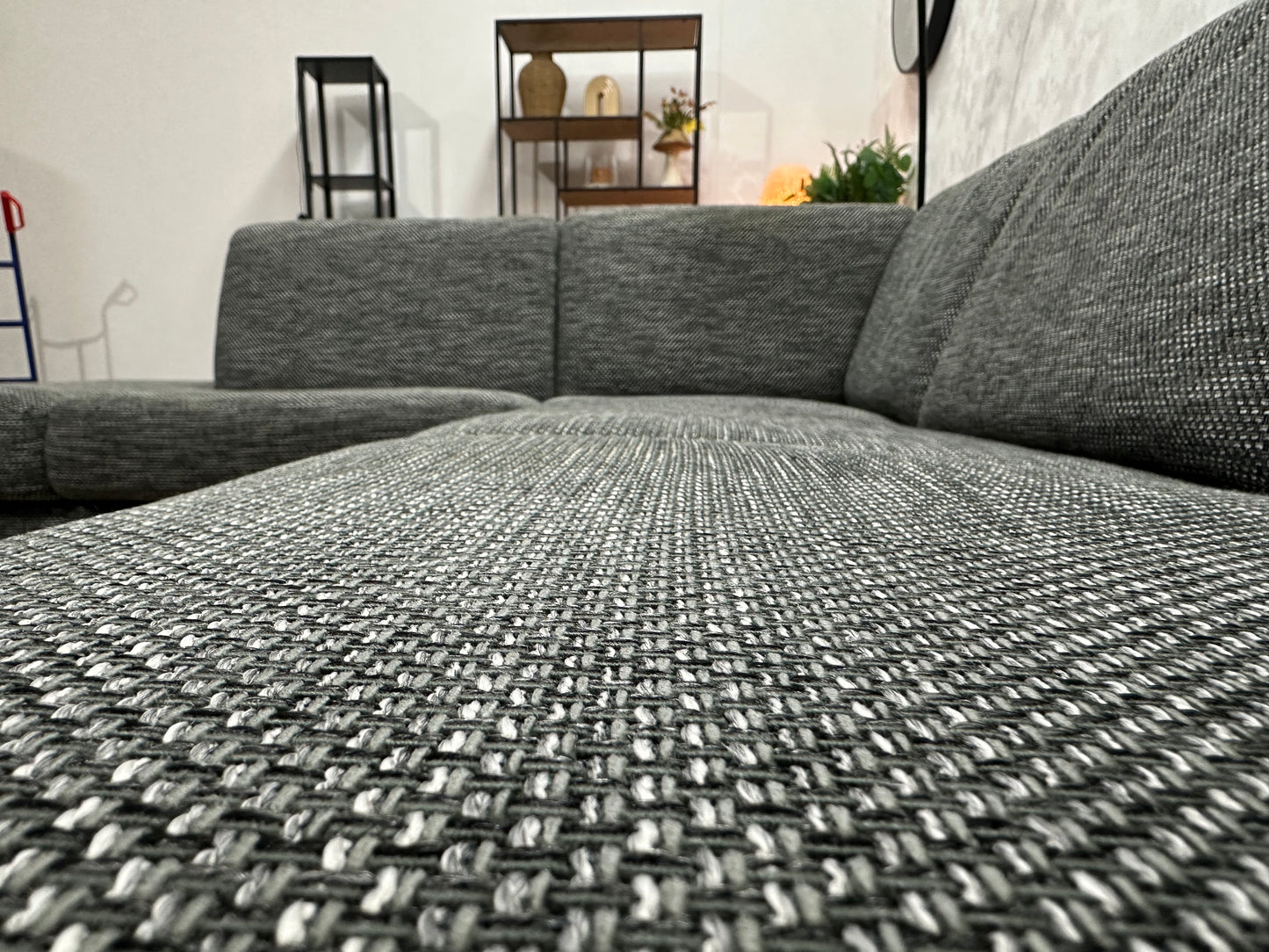 Montèl Antraciet Hoekbank ~ Vaste Kussens