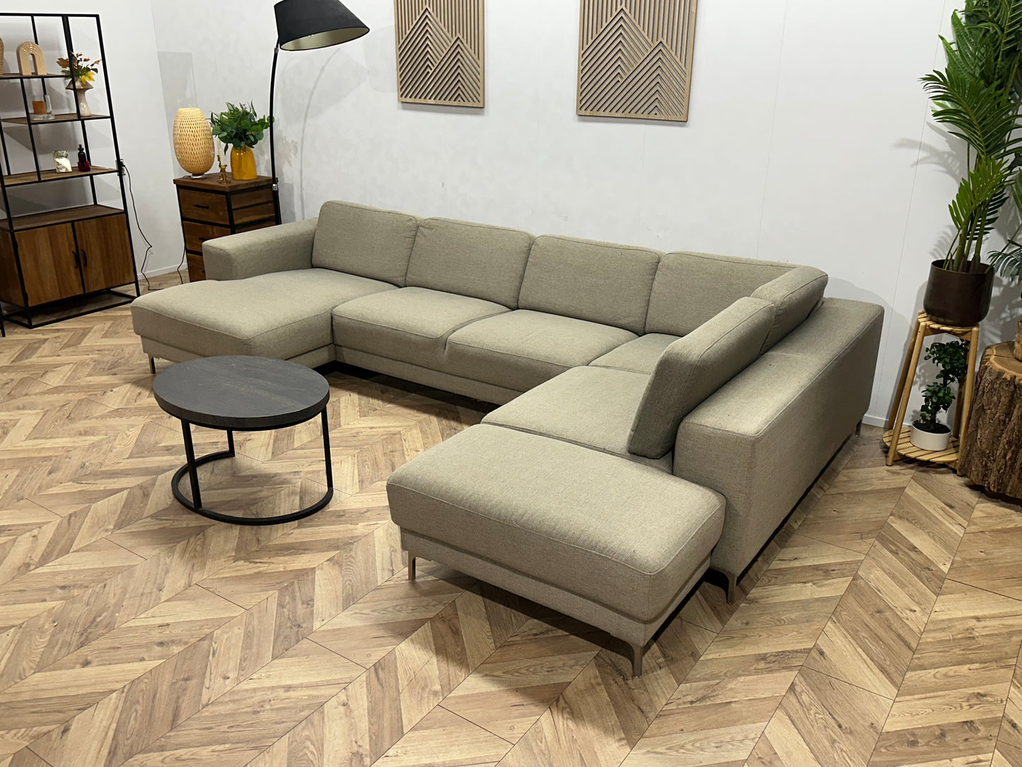 Beige U Bank ~ Losse Rugkussens Met Afneembare Hoezen