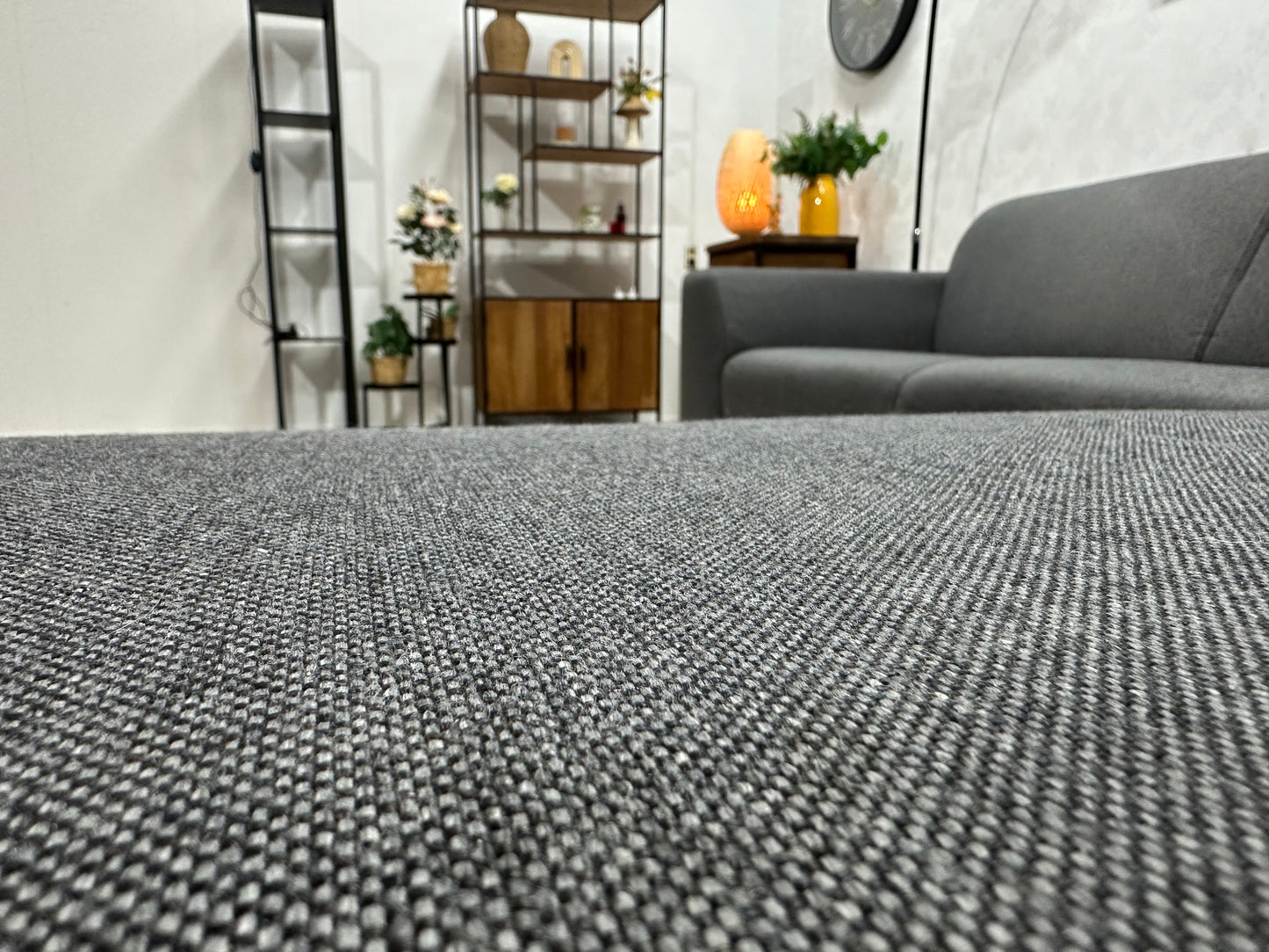 Grijze Hoekbank ~ Vaste Kussens