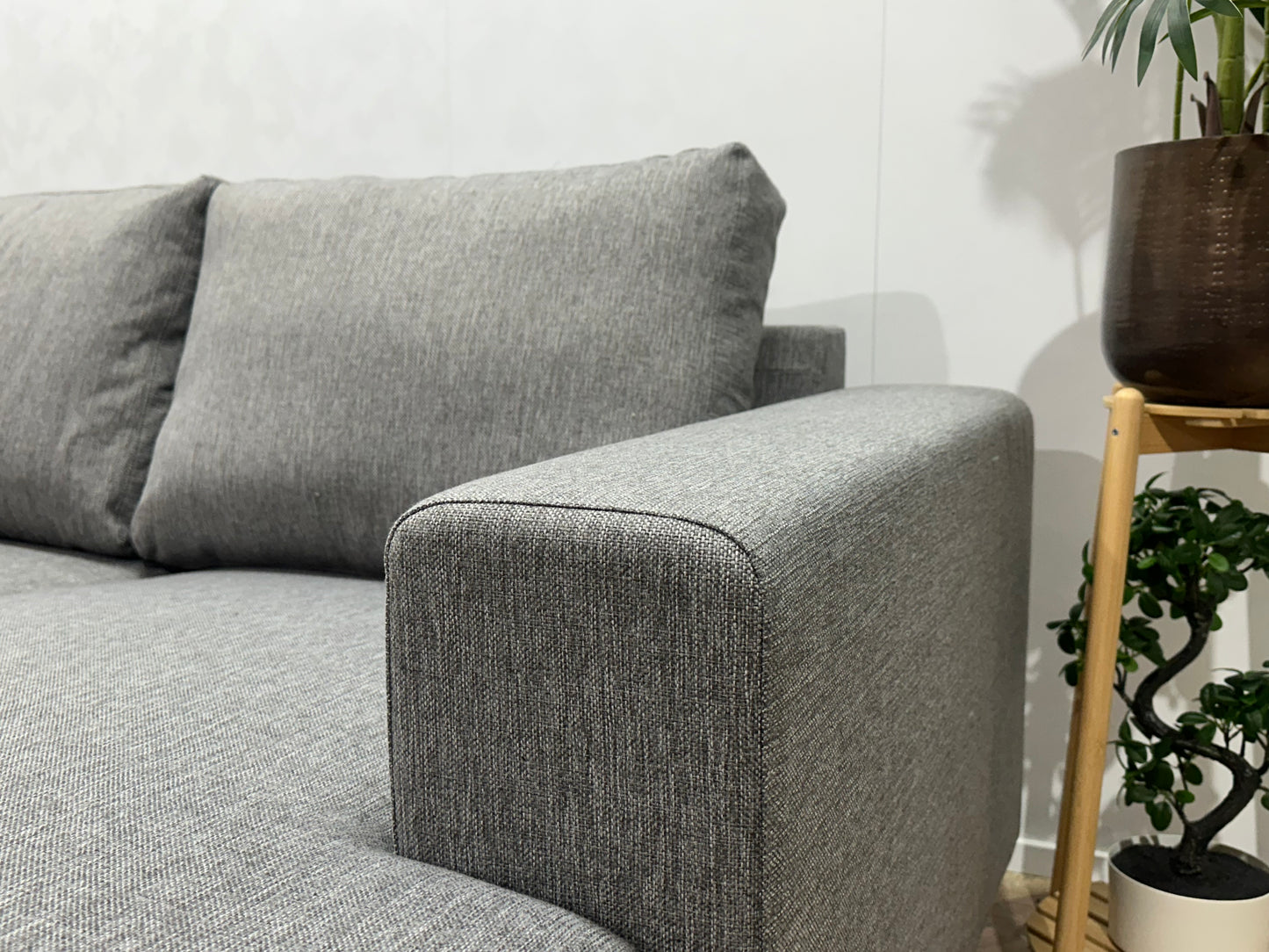 !Showroommodel! Licht Grijze Hoekbank