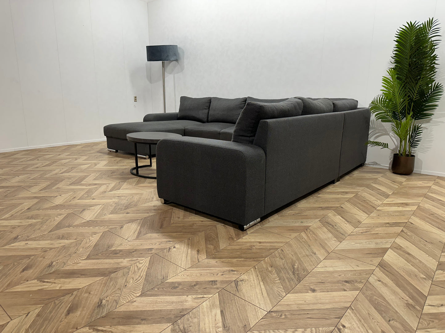 Antraciet U Bank ~ Losse Kussens