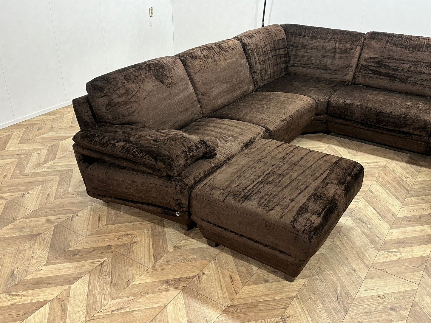 Umix Bruine Velvet U Bank ~ Vaste Kussens
