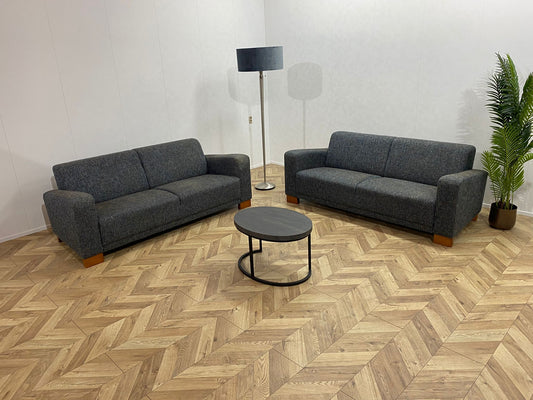 IN.HOUSE Grijs/Blauwe Banken Set ~ Vaste Kussens