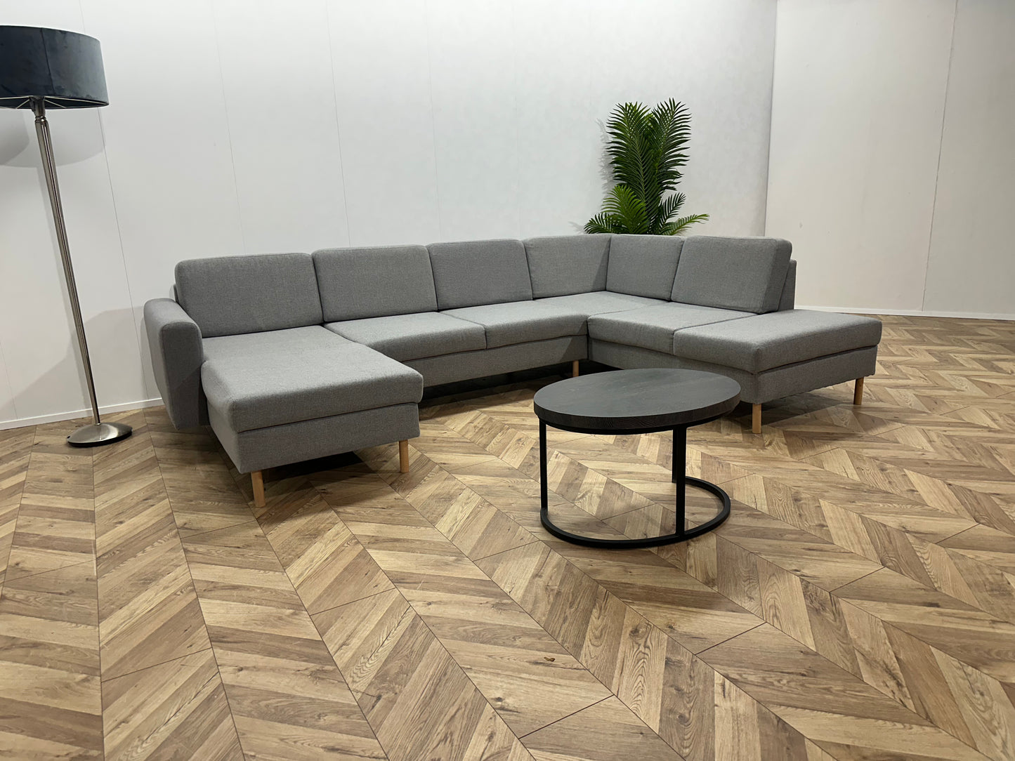 Licht Grijze U Bank ~ Losse Rugkussens Met Afneembare Hoezen