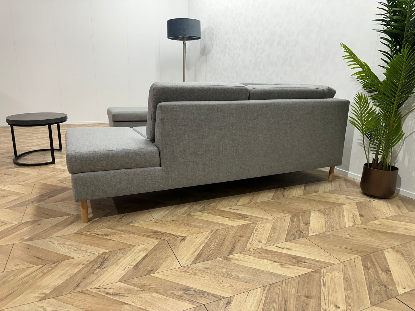 Licht Grijze U Bank ~ Losse Rugkussens Met Afneembare Hoezen