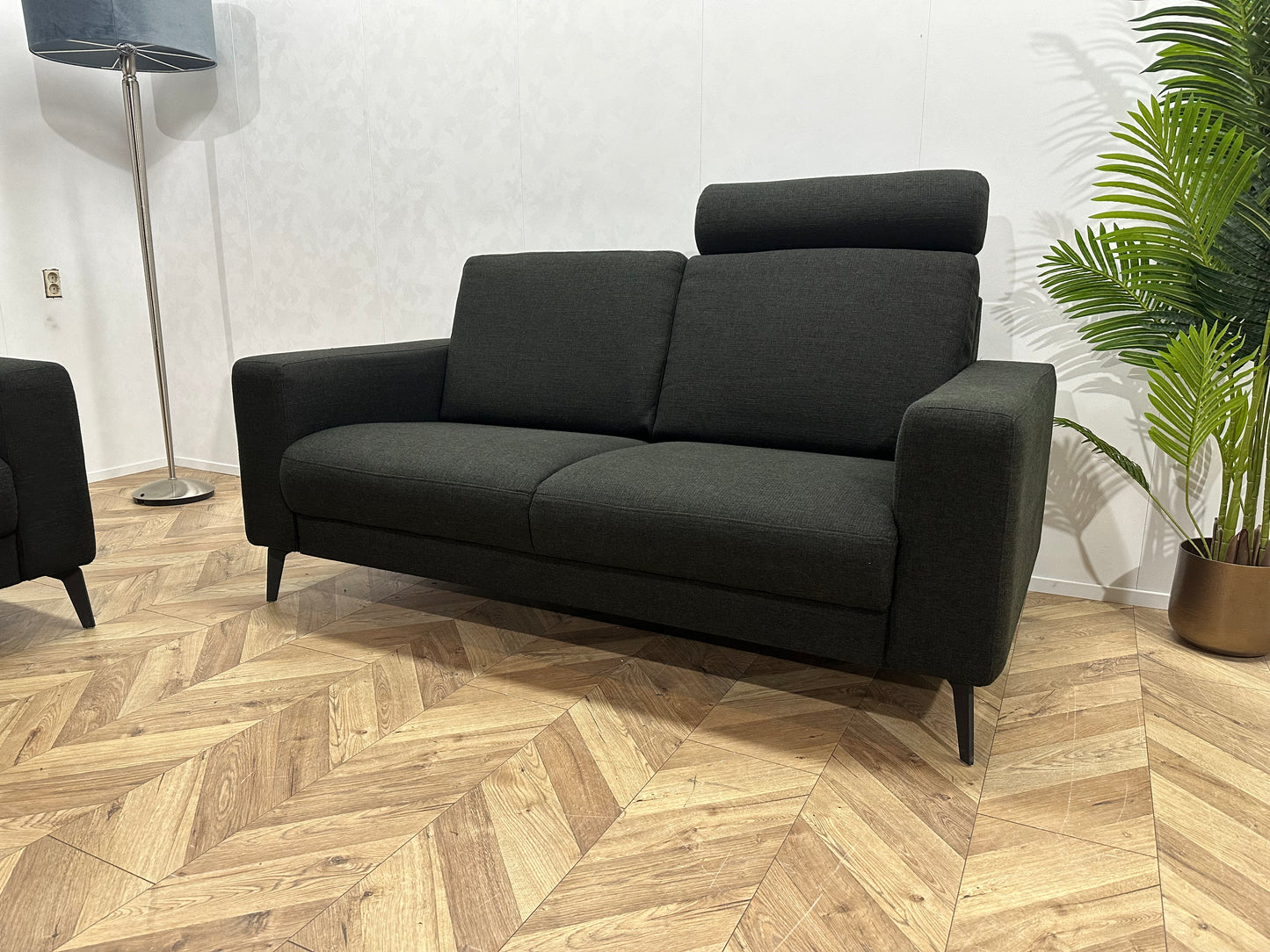 Zwarte Banken Set ~ Losse Rugkussens Met Afneembare Hoezen