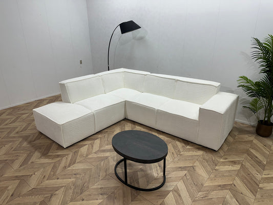 !Showroommodel! Witte Bouclé Hoekbank