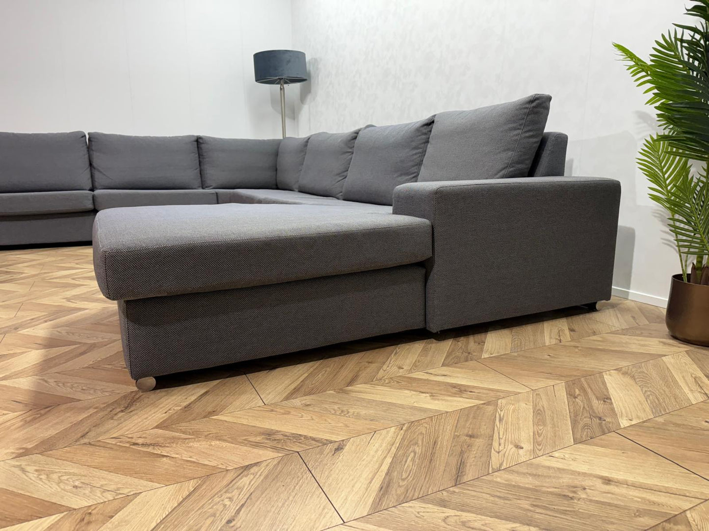Ruime Grijze U Bank ~ Losse Kussens Met Afneembare Hoezen