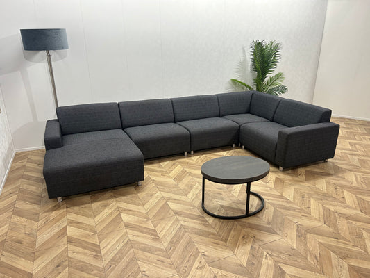 Antraciet U Bank ~ Vaste Kussens