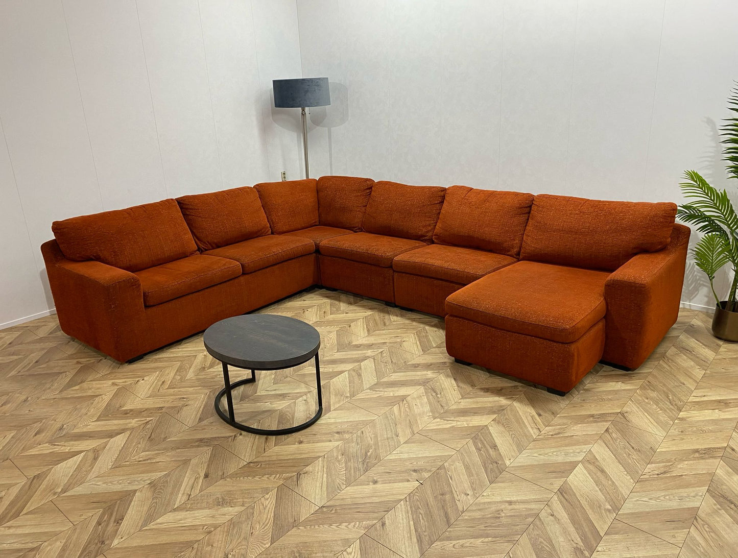 Cognac Bruine U Bank ~ Losse Rugkussens Met Afneembare Hoezen