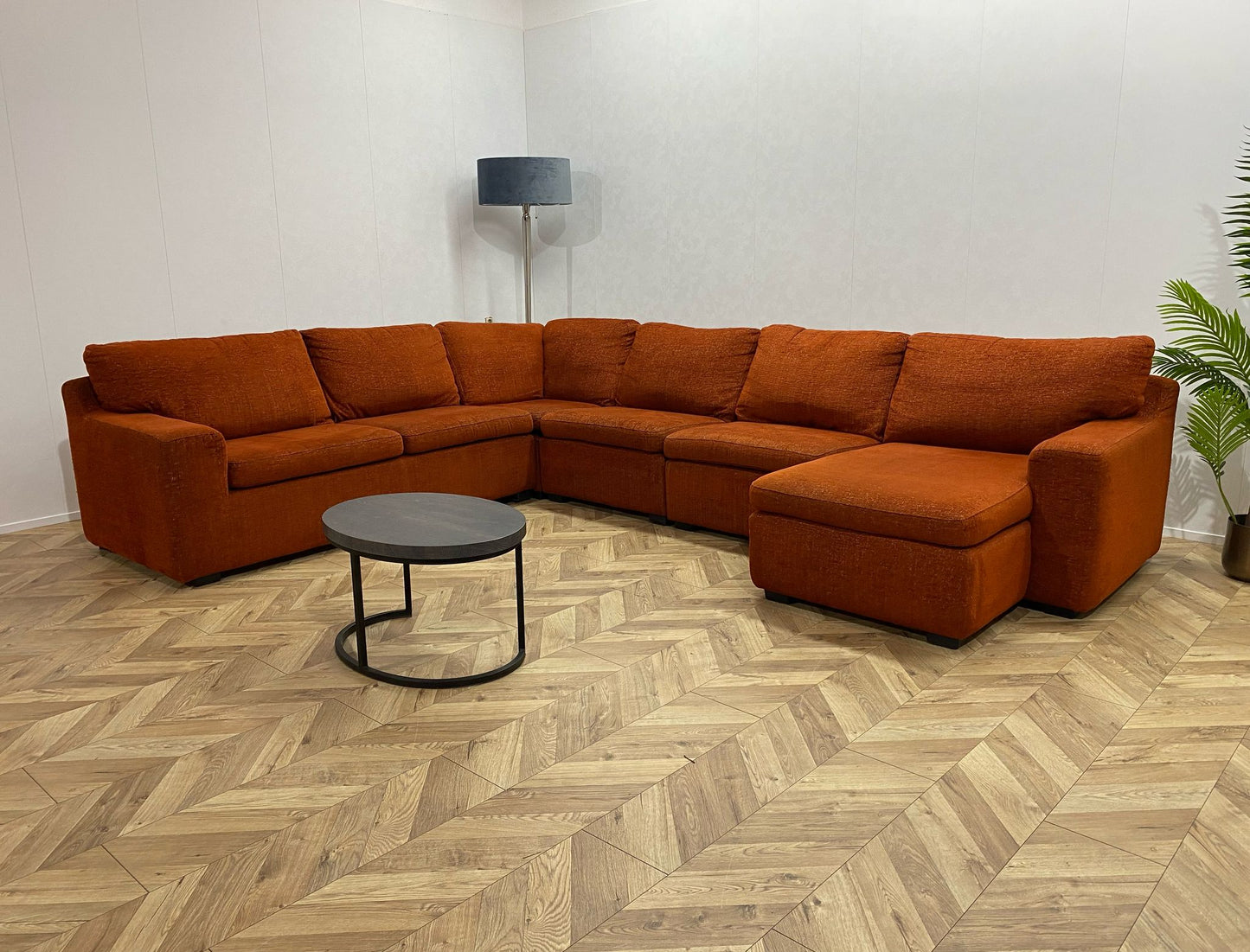 Cognac Bruine U Bank ~ Losse Rugkussens Met Afneembare Hoezen