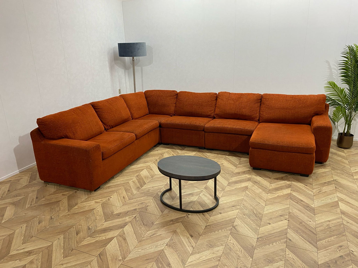 Cognac Bruine U Bank ~ Losse Rugkussens Met Afneembare Hoezen