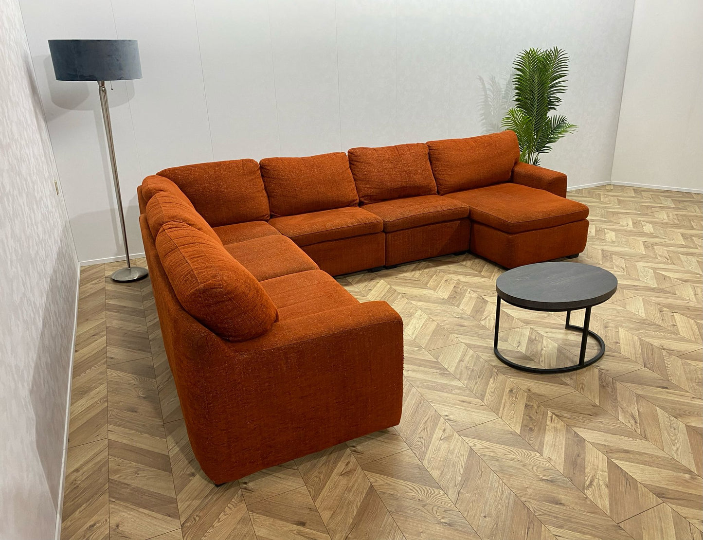 Cognac Bruine U Bank ~ Losse Rugkussens Met Afneembare Hoezen