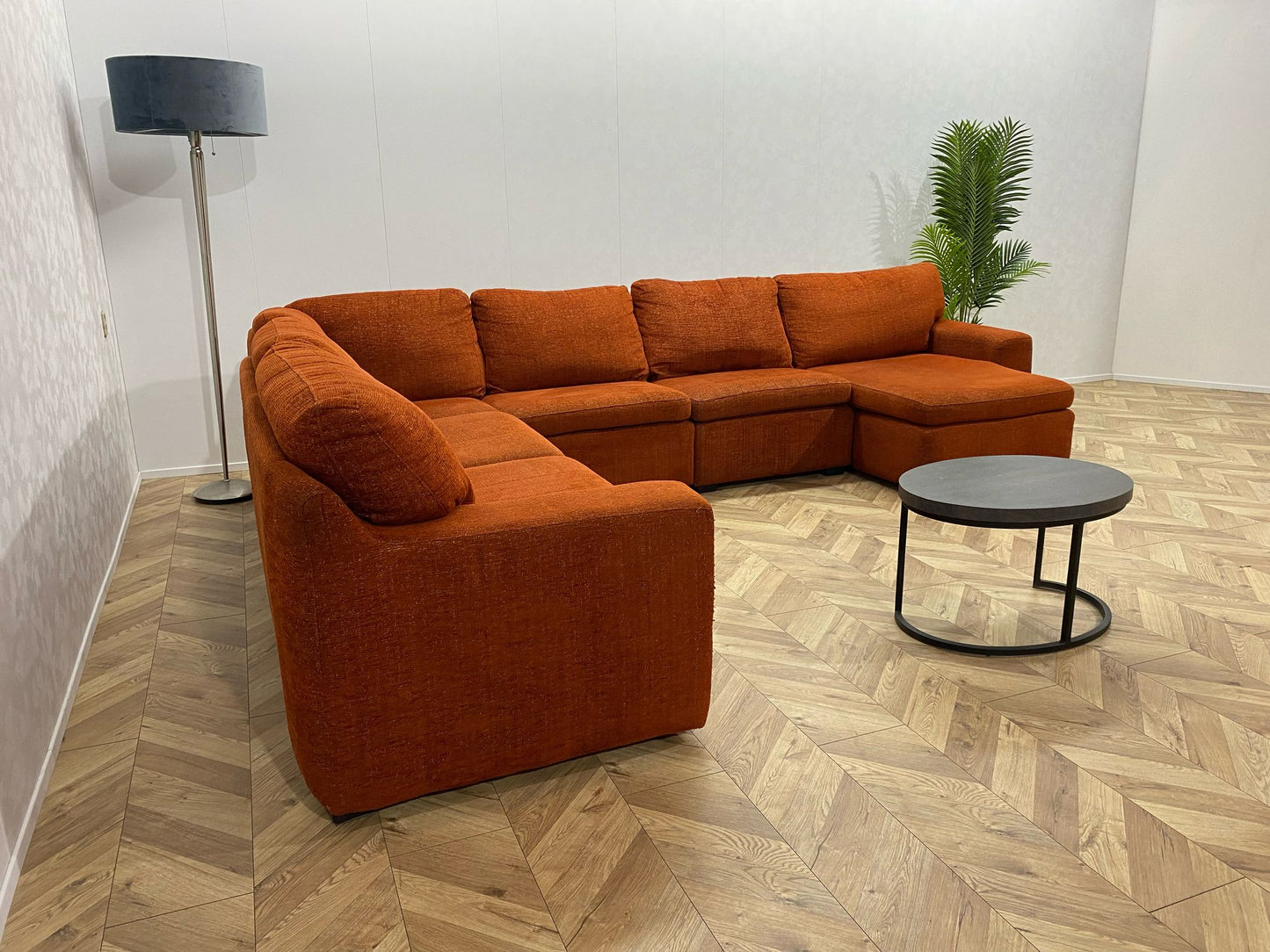 Cognac Bruine U Bank ~ Losse Rugkussens Met Afneembare Hoezen