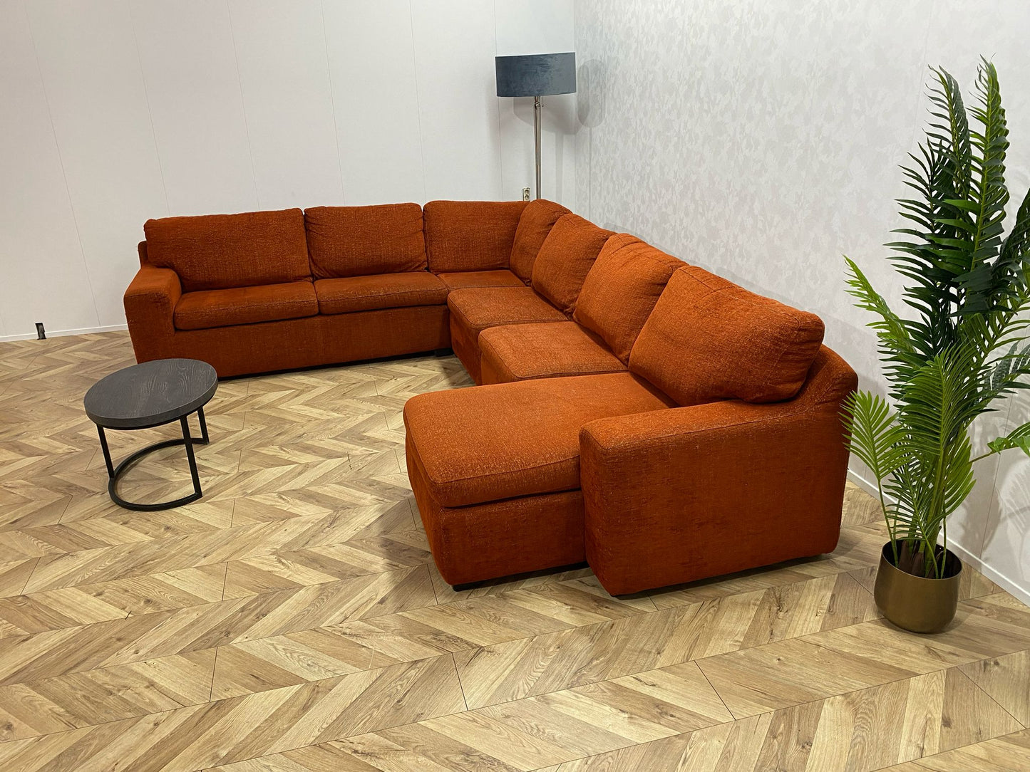 Cognac Bruine U Bank ~ Losse Rugkussens Met Afneembare Hoezen