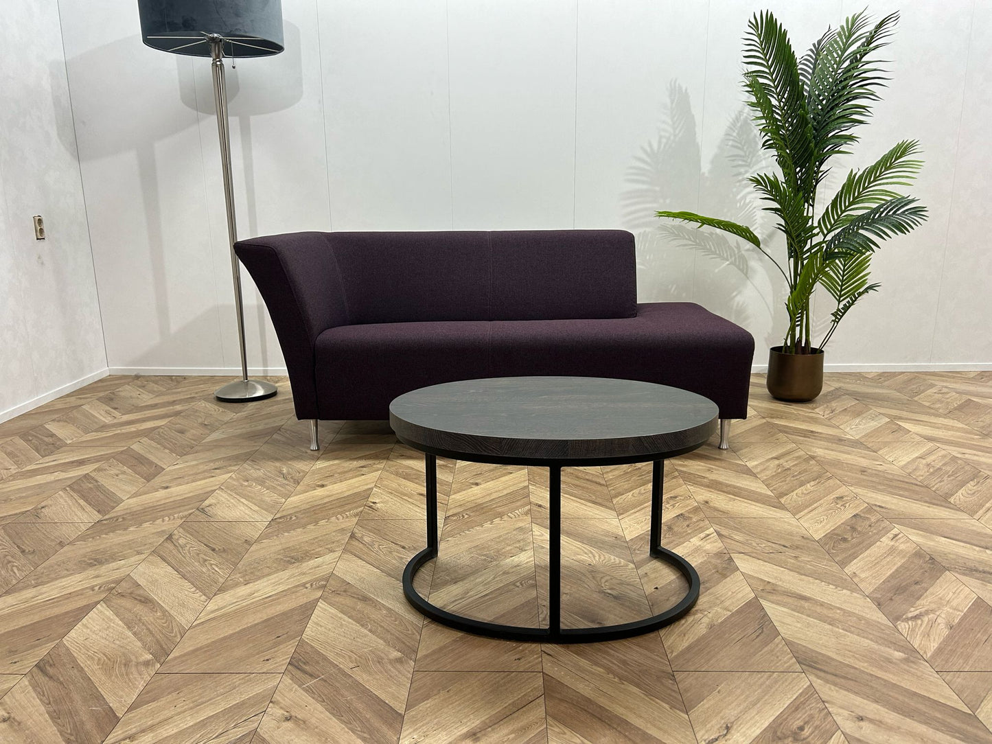 Paarse 2-Zits Montel Design Bank ~ Nieuwstaat