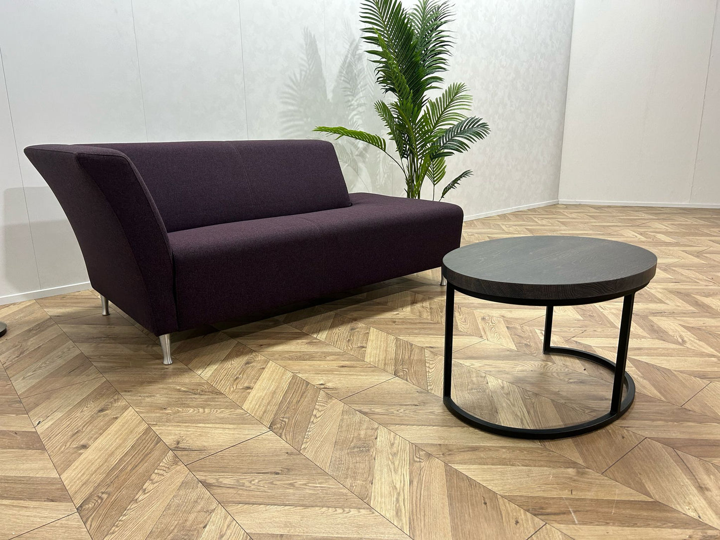 Paarse 2-Zits Montel Design Bank ~ Nieuwstaat