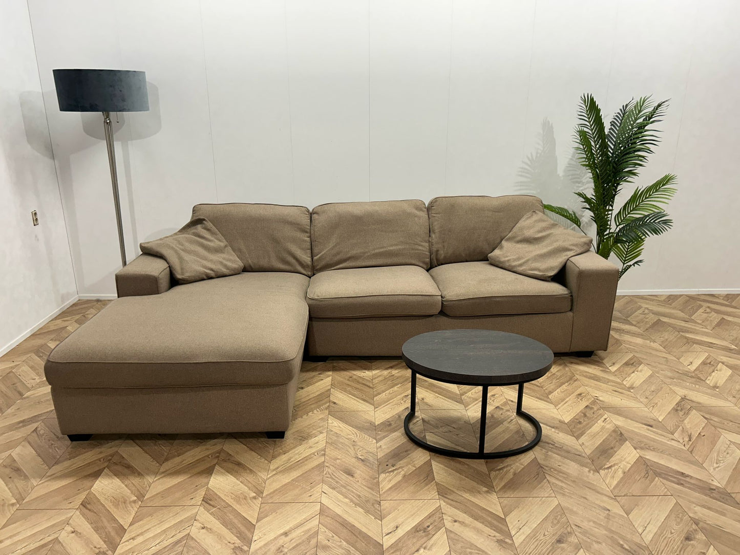 Beige Hoekbank ~ Losse Kussens Met Afneembare Hoezen