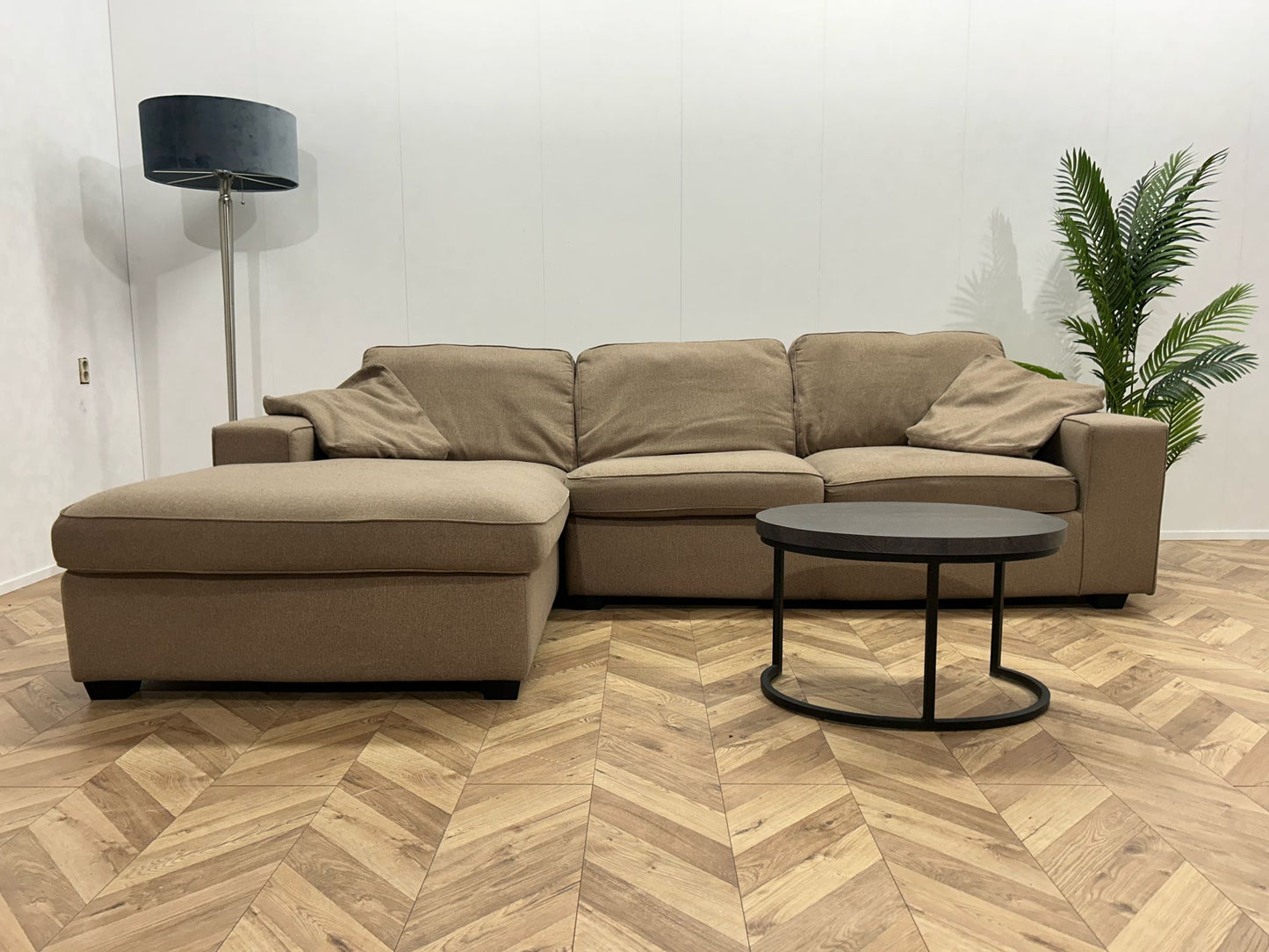 Beige Hoekbank ~ Losse Kussens Met Afneembare Hoezen