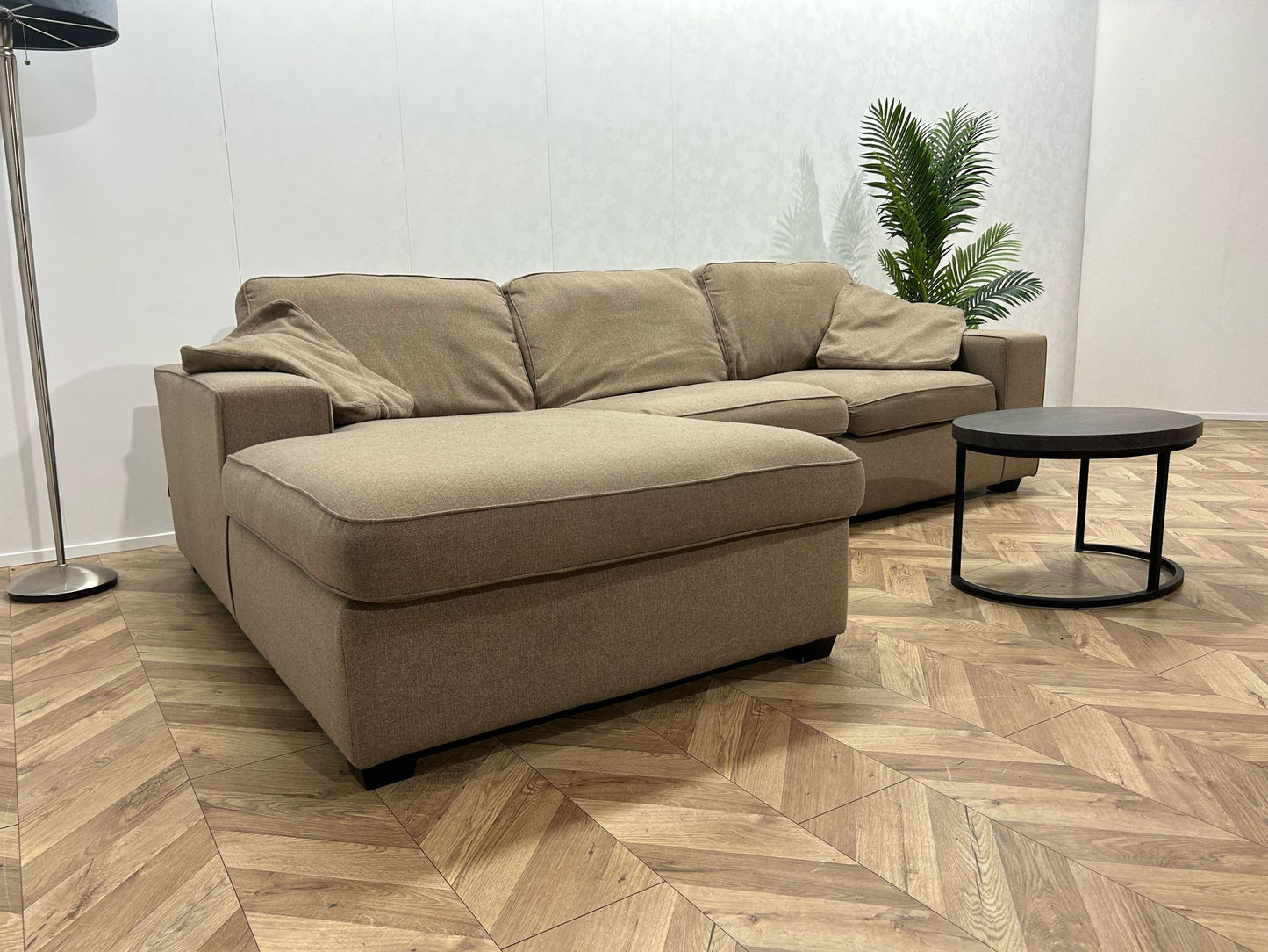 Beige Hoekbank ~ Losse Kussens Met Afneembare Hoezen