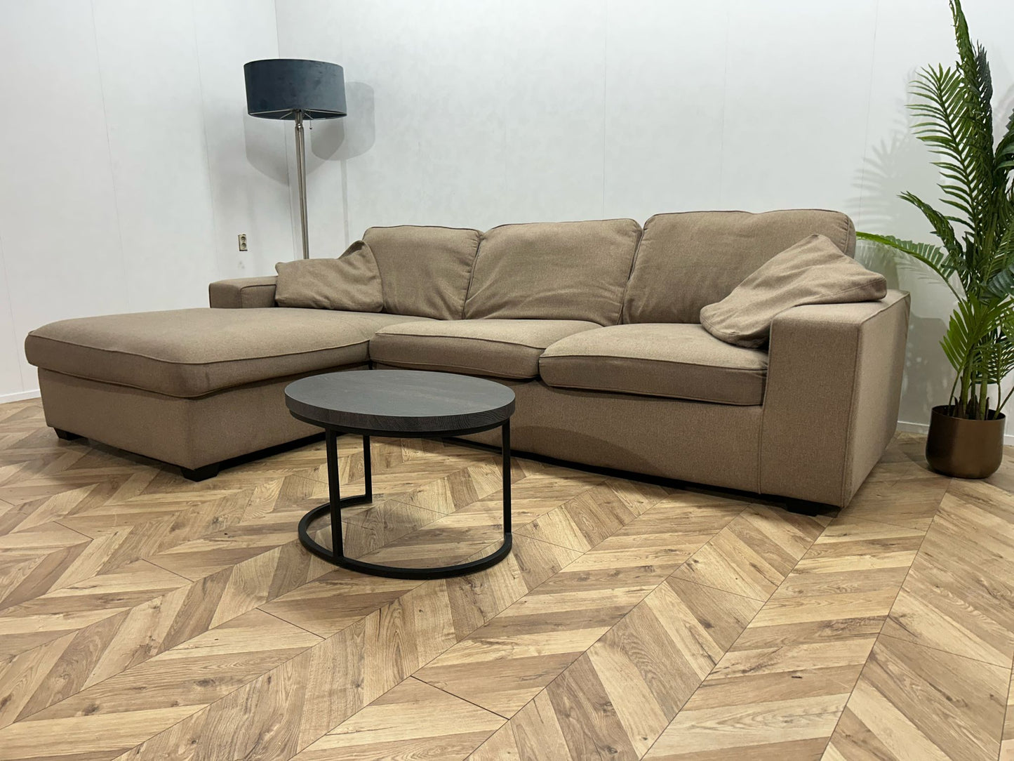Beige Hoekbank ~ Losse Kussens Met Afneembare Hoezen