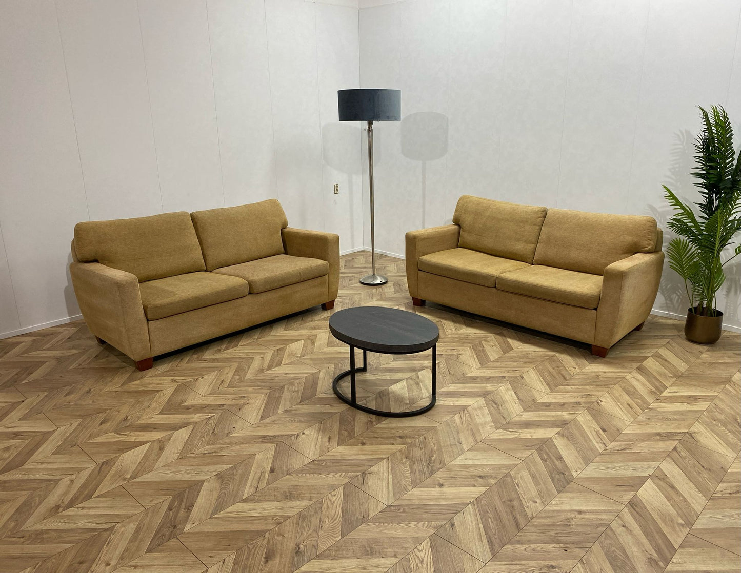 Beige Banken Set ~ Vaste Kussens