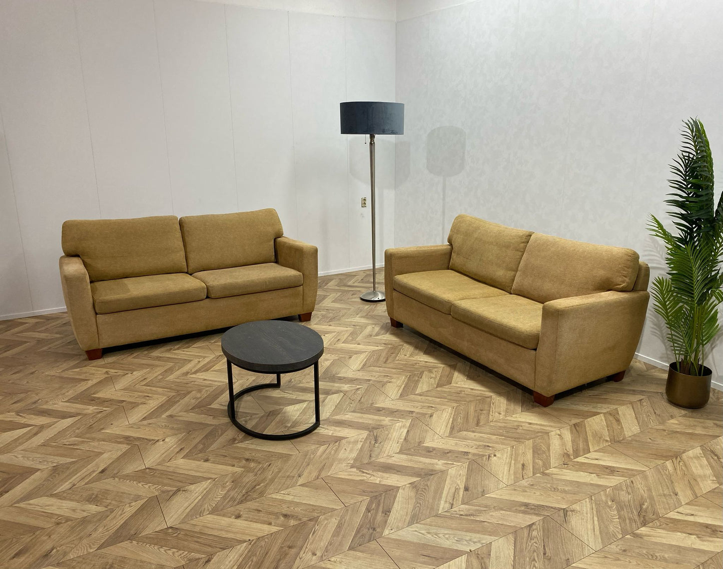 Beige Banken Set ~ Vaste Kussens