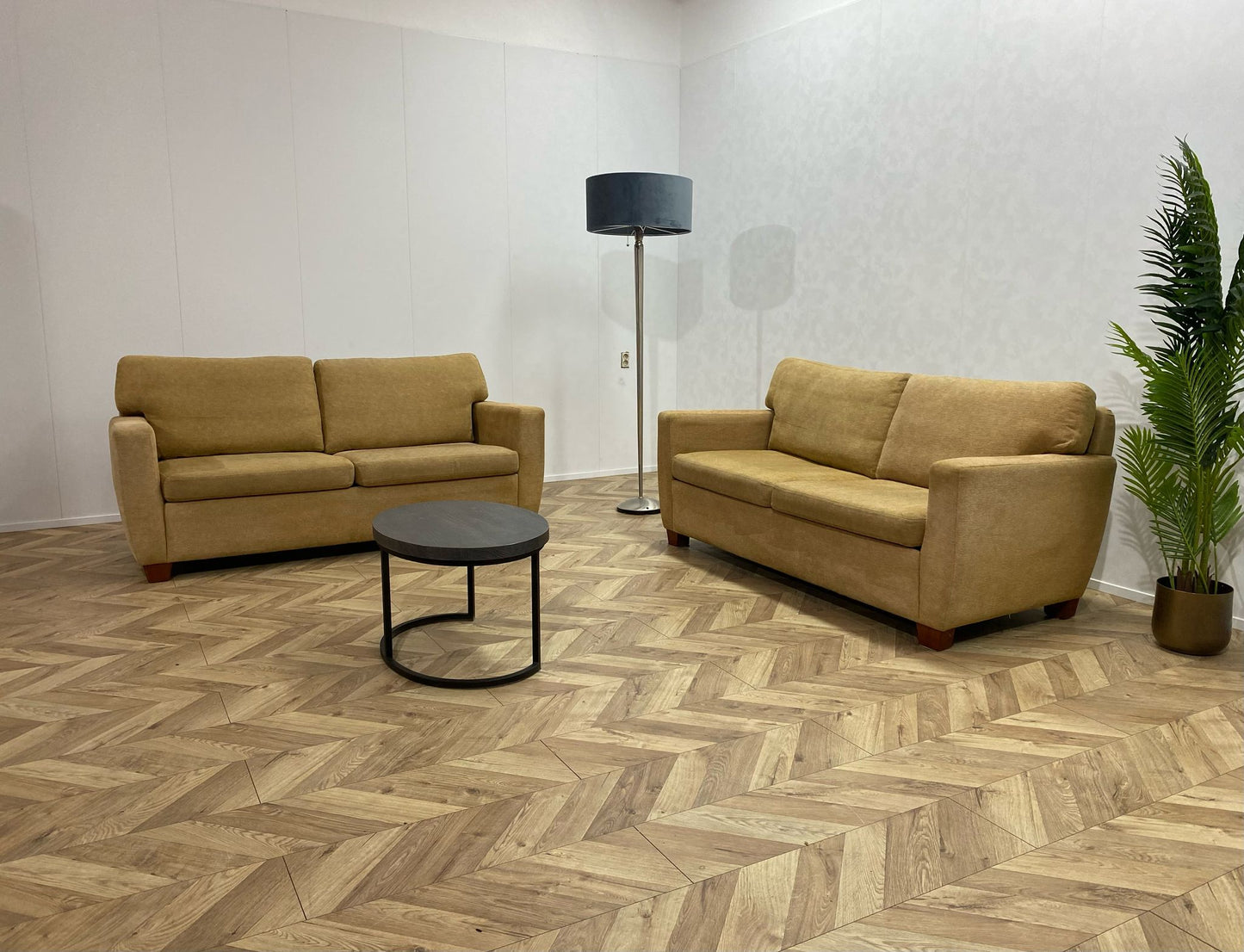 Beige Banken Set ~ Vaste Kussens