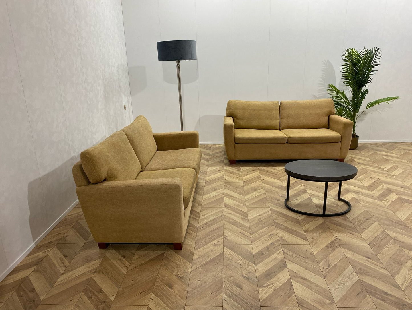 Beige Banken Set ~ Vaste Kussens