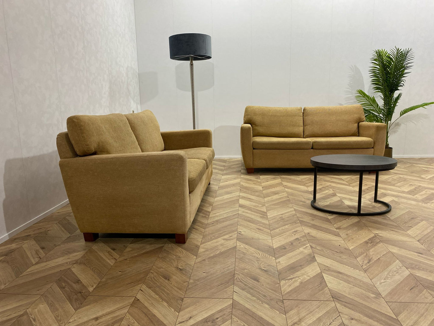 Beige Banken Set ~ Vaste Kussens
